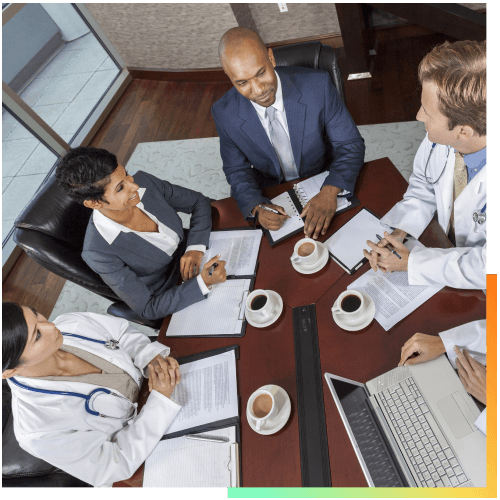 Consultants and Practice leaders in a meeting