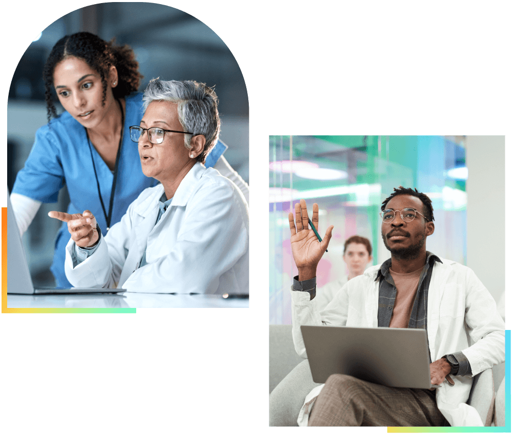 Nurse aiding older woman